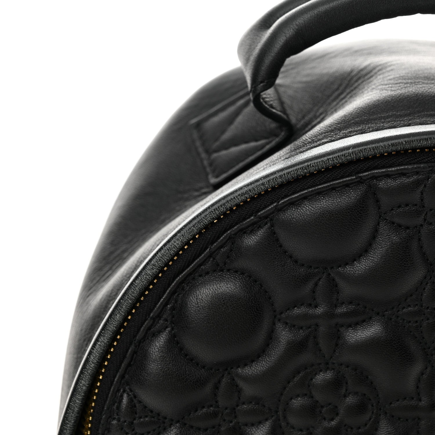 Louis Vuitton Lambskin Flower Quilted Palm Springs Backpack PM Black 11 of 11