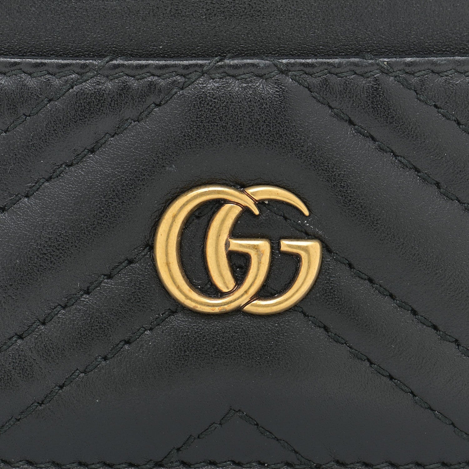 Gucci Calfskin Matelasse GG Marmont Card Holder Black 9 of 10