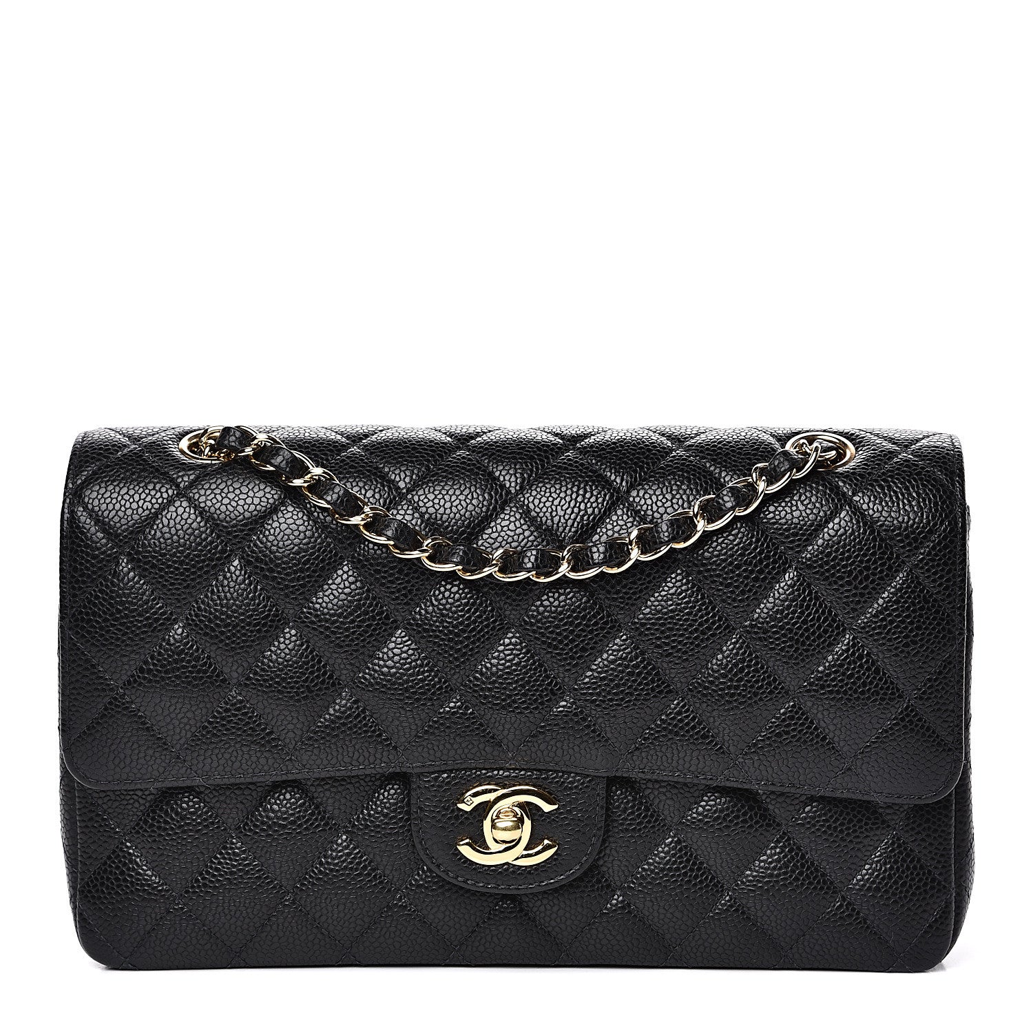 Chanel Caviar Quilted Medium Double Flap Black 1 of 13