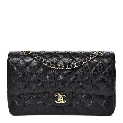Chanel Caviar Quilted Medium Double Flap Black 1 of 13