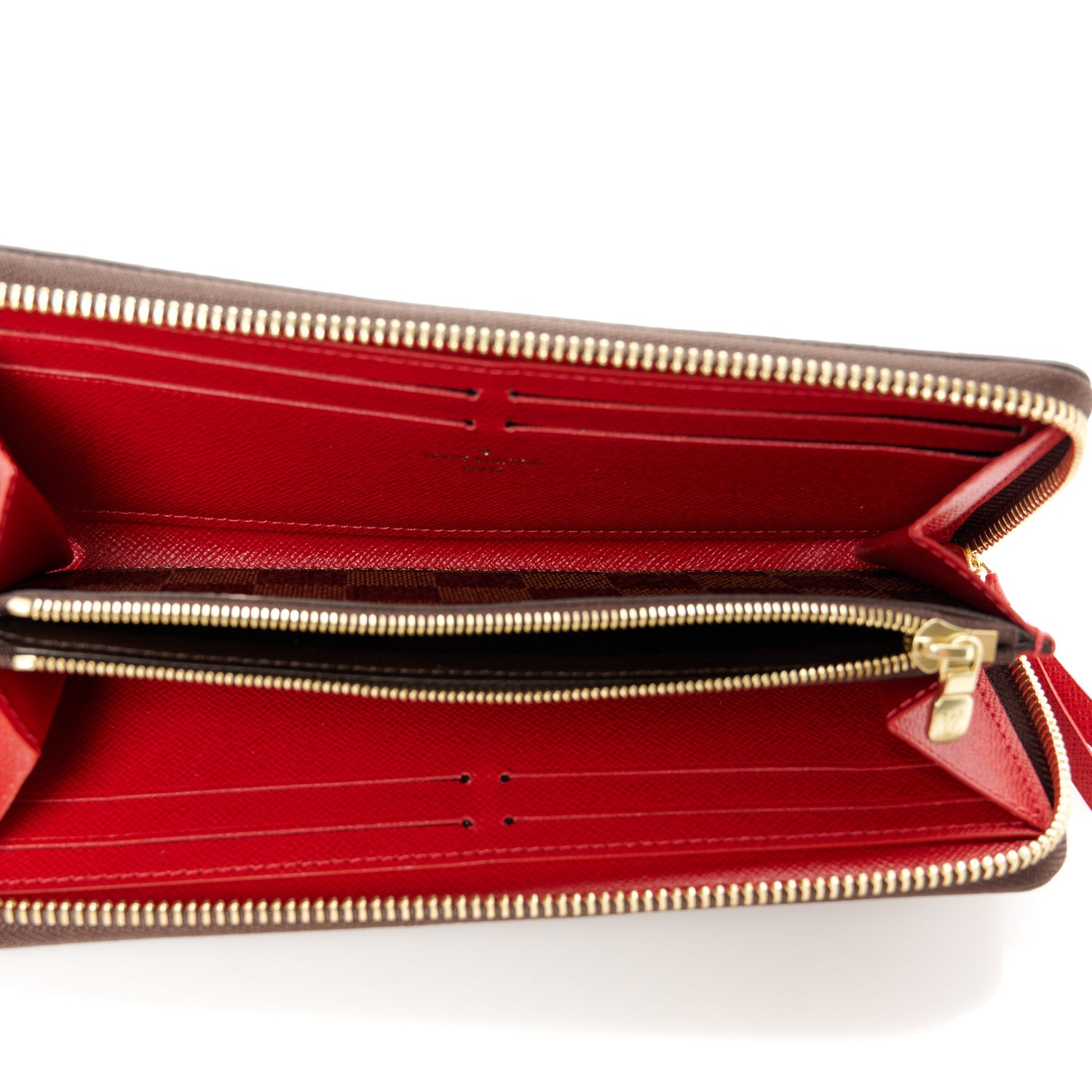 Louis Vuitton Damier Ebene Clemence Wallet Cherry 5 of 8