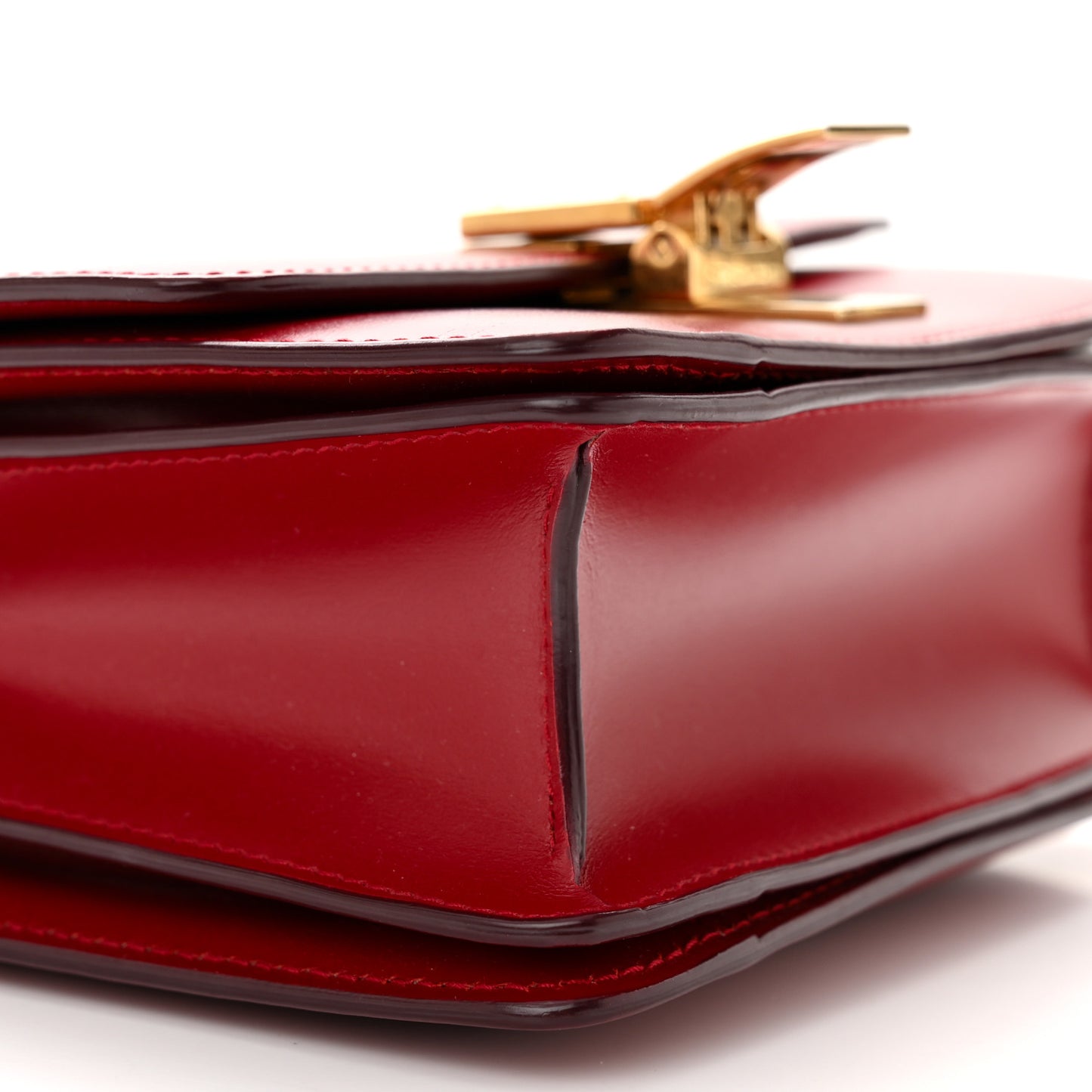 Smooth Calfskin Small Classic Box Flap Bag Red