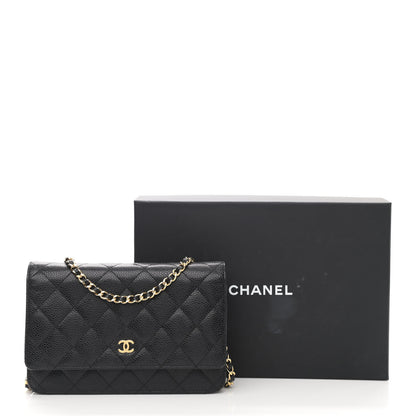 Chanel Caviar Quilted Wallet On Chain WOC Black 13 of 13