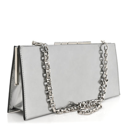 Lanvin Metallic Calfskin Clutch Silver 4 of 19