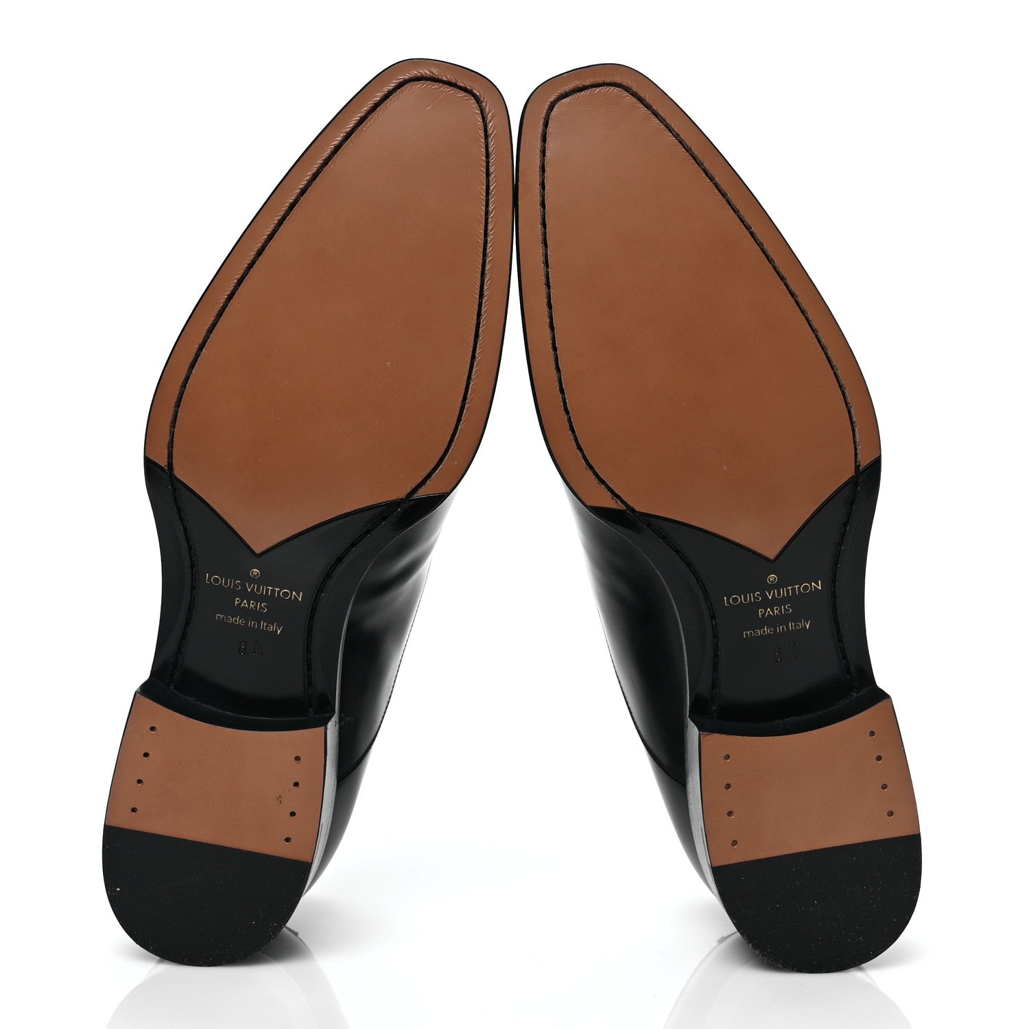 Louis Vuitton Calfskin Mens Vendome Richelieu 8 Black 5 of 8