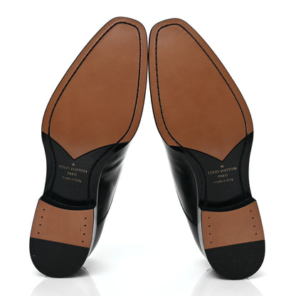 Louis Vuitton Calfskin Mens Vendome Richelieu 8 Black 5 of 8