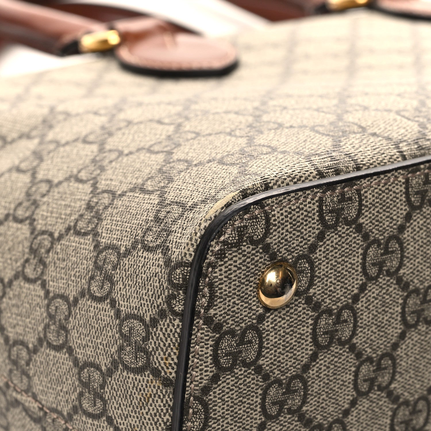 Gucci GG Supreme Monogram Small Zip Top Tote Beige Tuscany 15 of 15