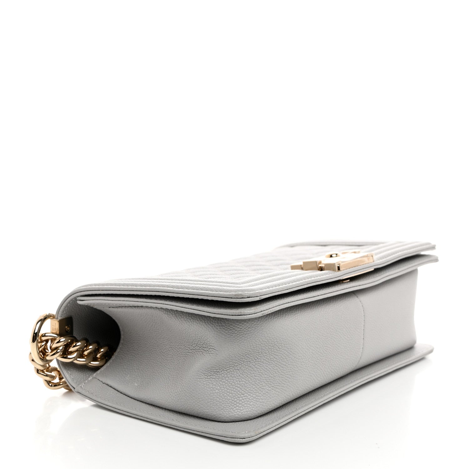 Chanel Caviar Quilted Medium Boy Flap Light Grey 4 of 10