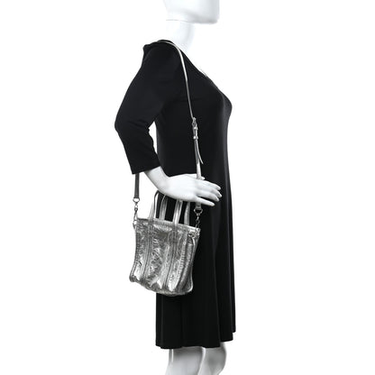 Balenciaga Metallic Calfskin XXS Bazar Shopper Tote Silver Hardware 2 of 10
