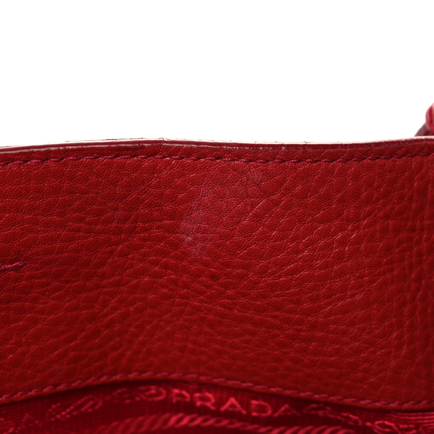 Prada Vitello Daino Tote Rosso 19 of 20