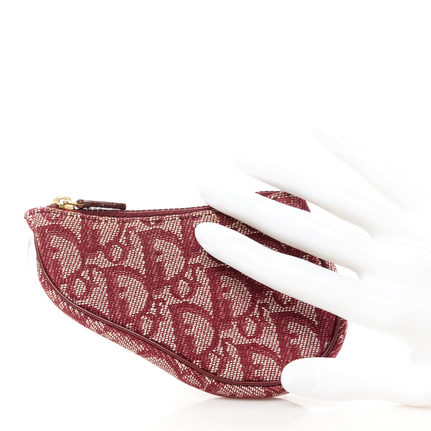 Christian Dior Monogram Saddle Coin Purse Bordeaux 2 of 8