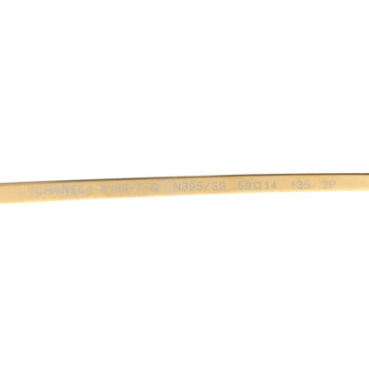 Chanel Aviator CC Sunglasses 4189-T-Q Gold 5 of 8