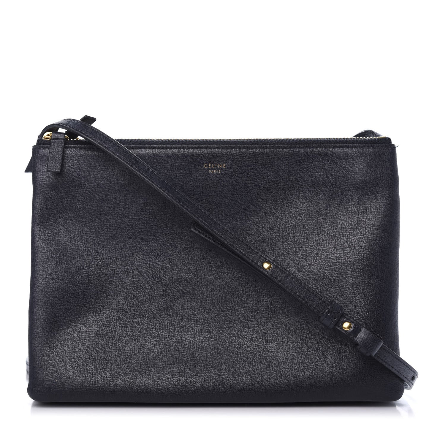 Goatskin Large Trio Crossbody Bag Dark Blue