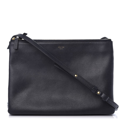 Celine Goatskin Large Trio Crossbody Bag Dark Blue 1 of 13