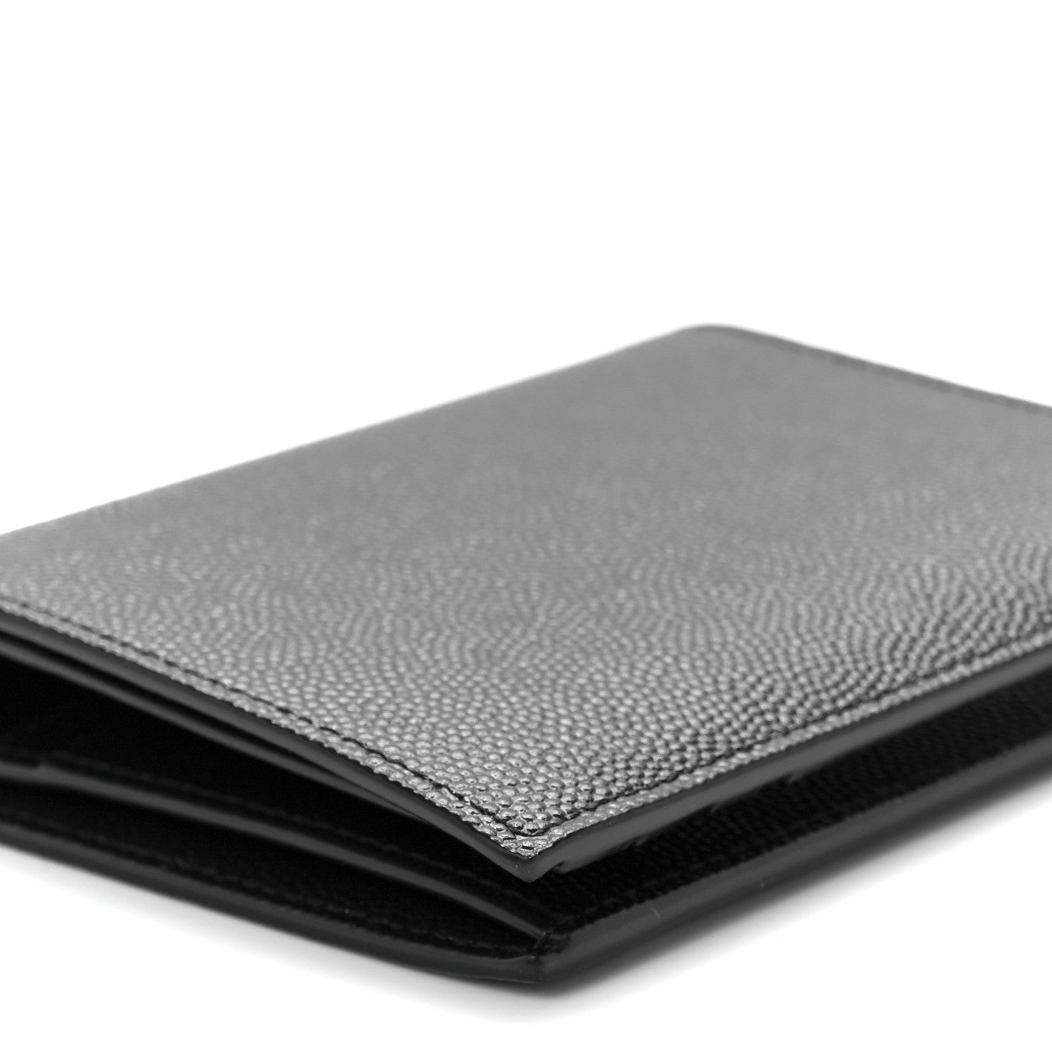 Saint Laurent Grain De Poudre Techno Credit Card Wallet Black 11 of 12
