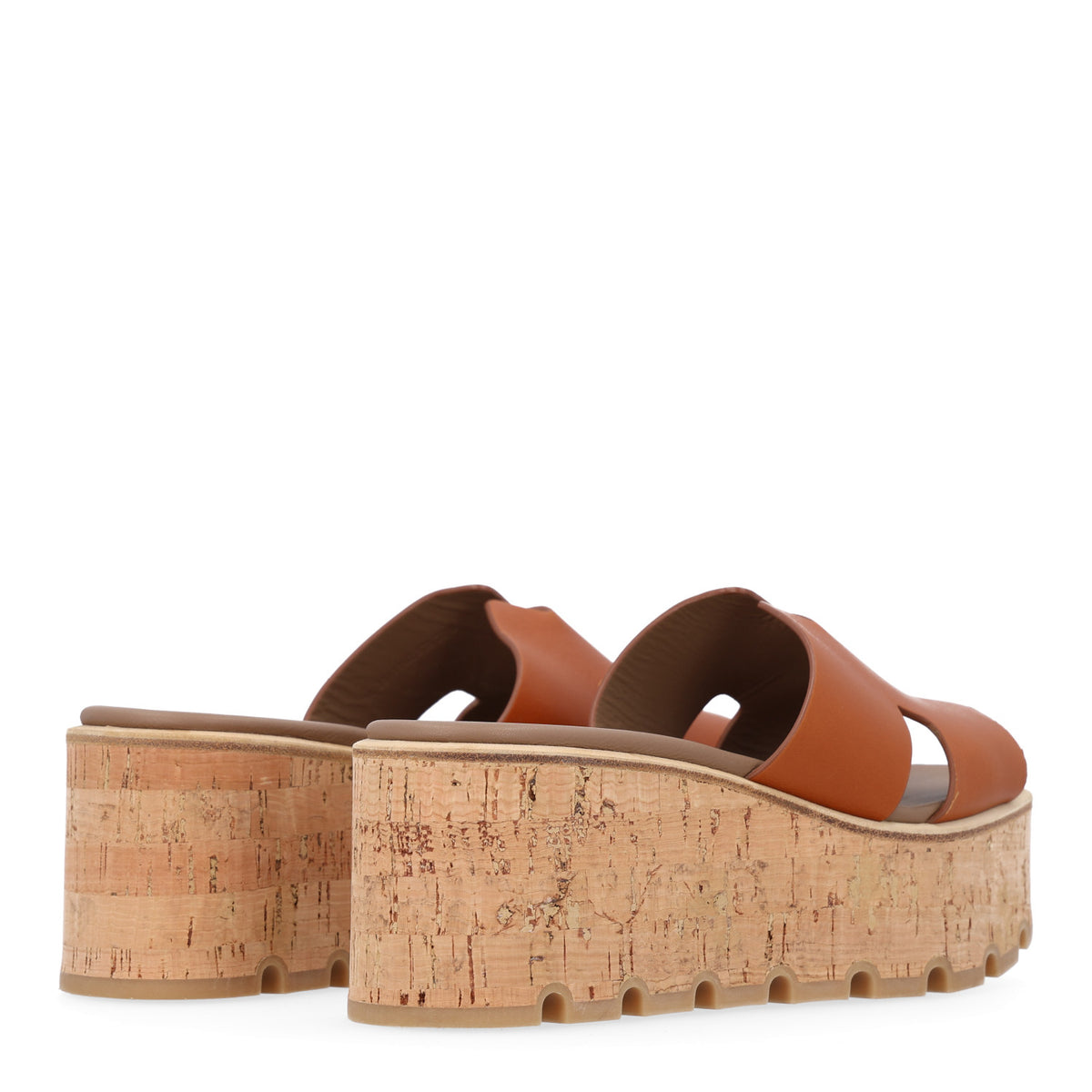Hermes Calfskin Cork Eze 30 Sandals 37 Marron Glaise 5 of 10