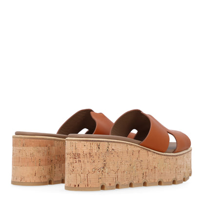 Hermes Calfskin Cork Eze 30 Sandals 37 Marron Glaise 5 of 10