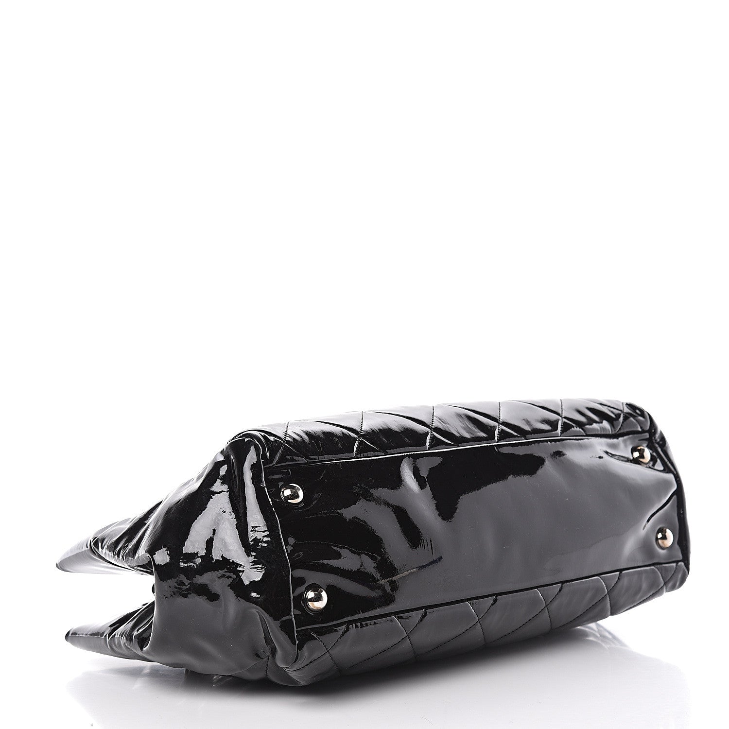 Chanel Patent Quilted Medium Cells Tote Black 4 of 12