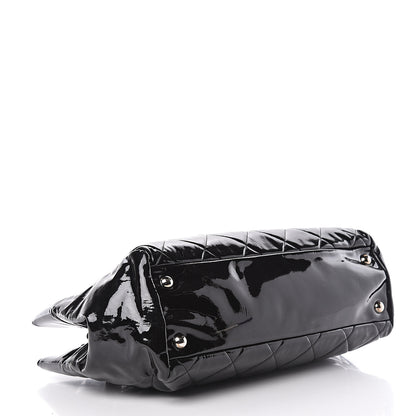Chanel Patent Quilted Medium Cells Tote Black 4 of 12