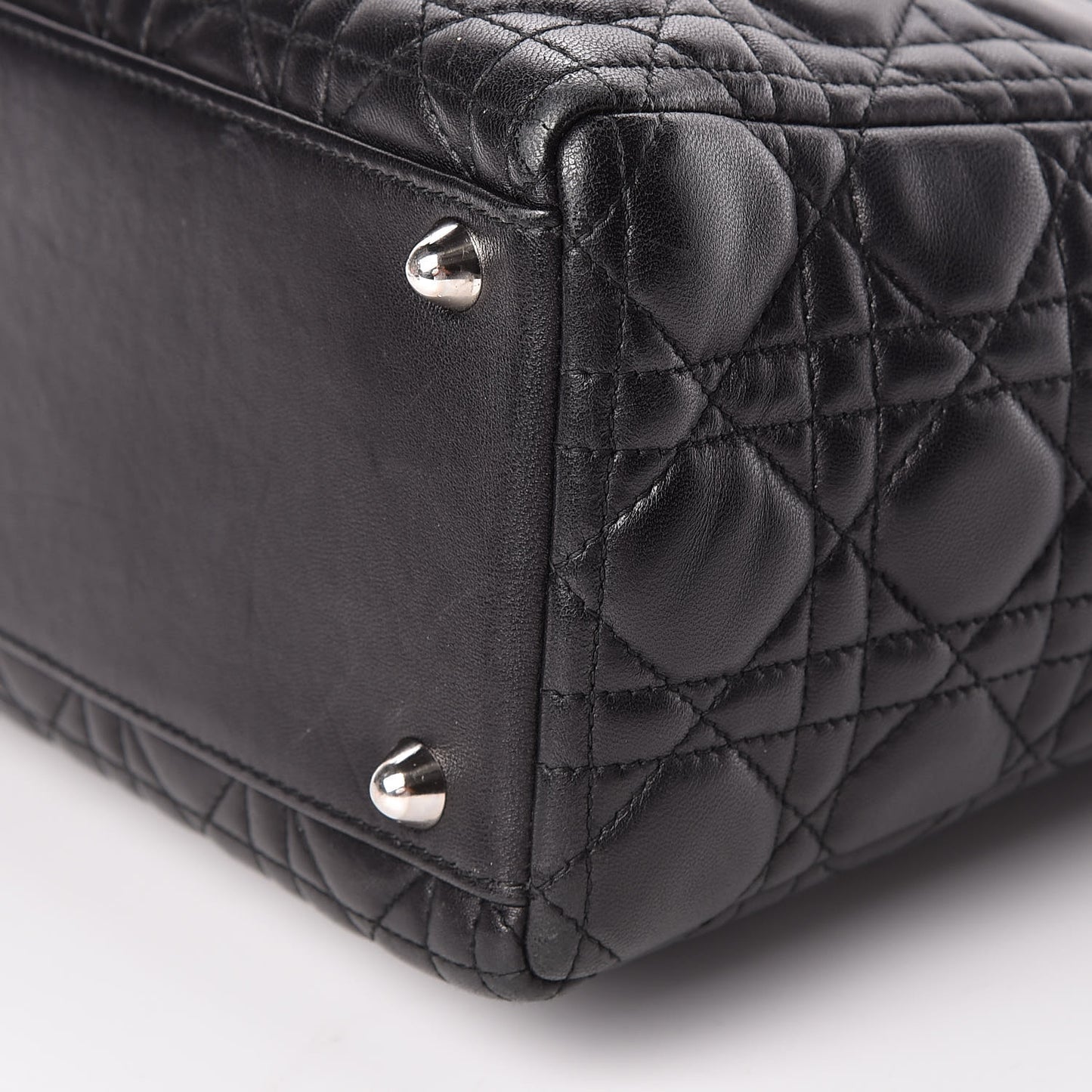Lambskin Cannage Large Lady Dior Black