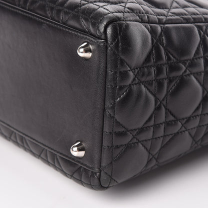 Christian Dior Lambskin Cannage Large Lady Dior Black 10 of 11
