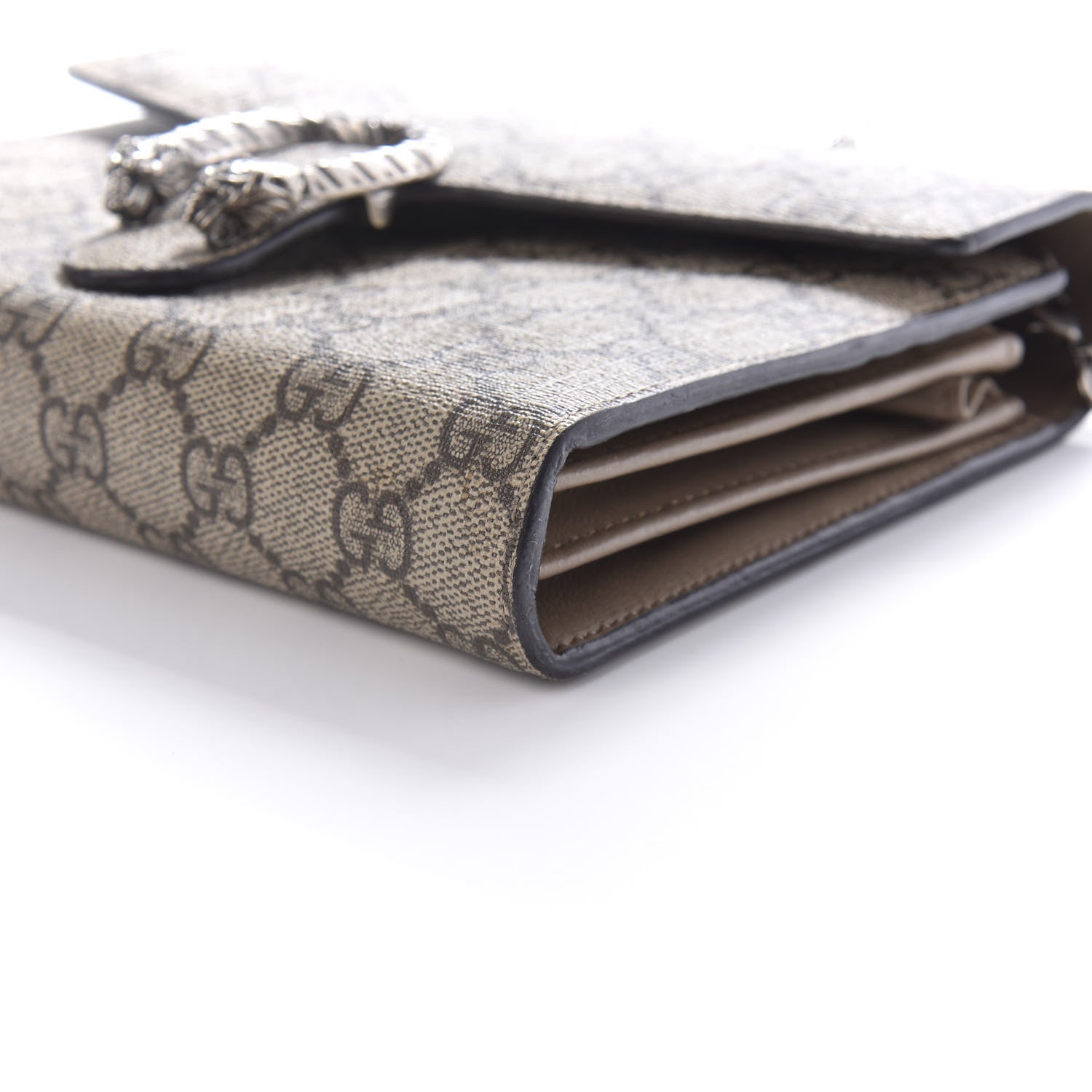 Gucci GG Supreme Monogram Mini Dionysus Chain Wallet Beige Taupe 9 of 11
