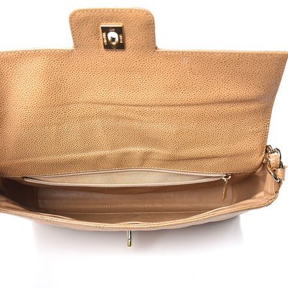 Chanel Caviar Quilted Medium Single Flap Beige 5 of 17