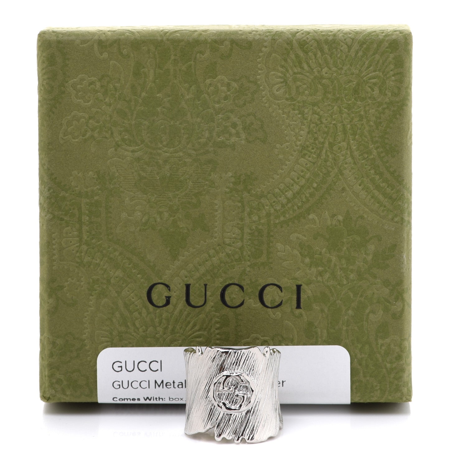 Gucci Metal GG Ring M Silver 5 of 5