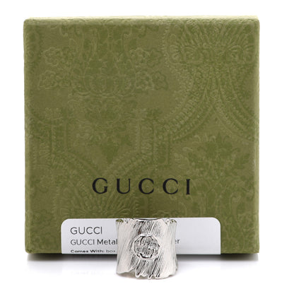 Gucci Metal GG Ring M Silver 5 of 5