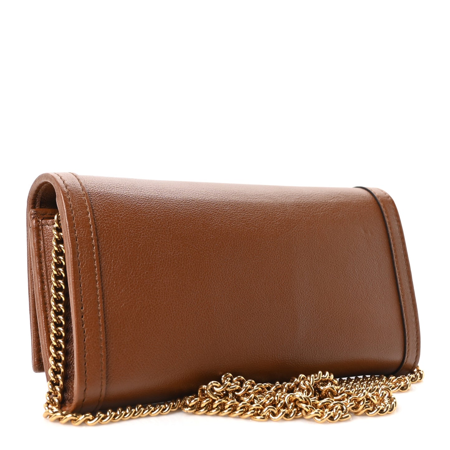 Wonka Grain Calfskin Diana Chain Wallet Cuir