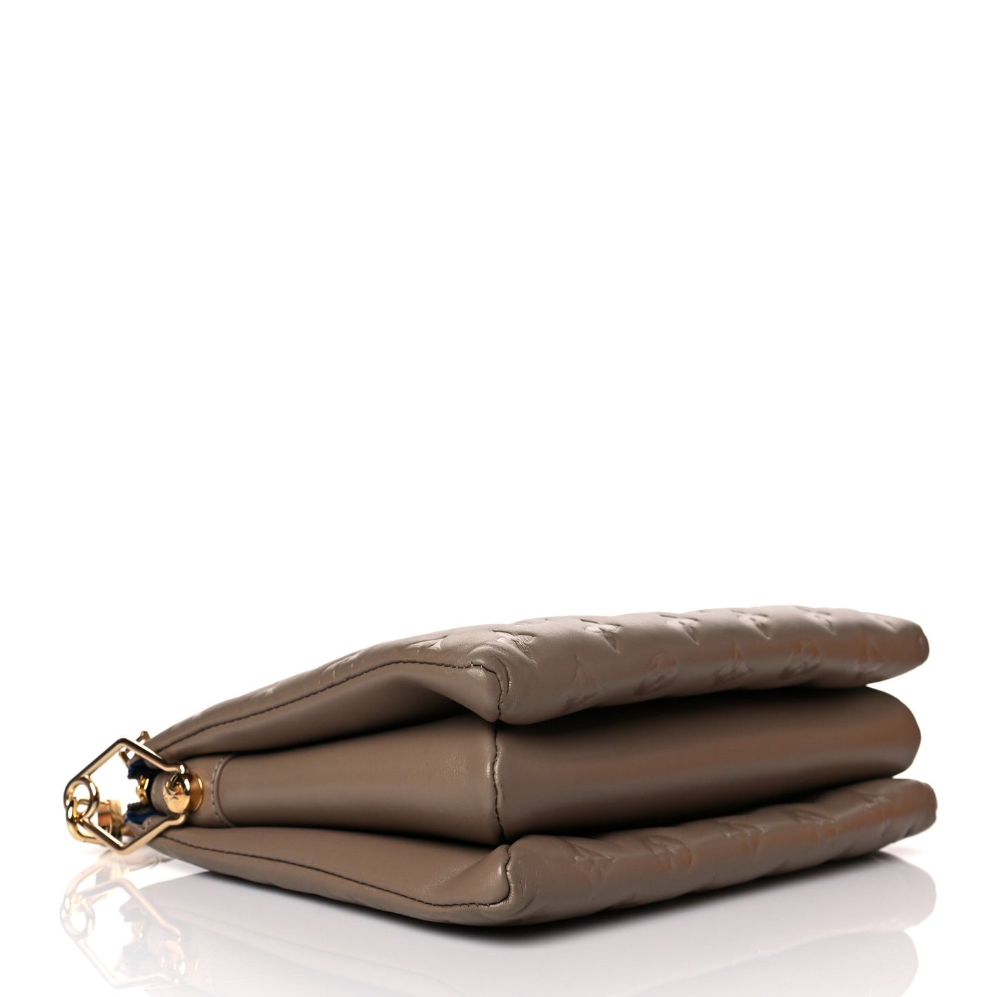 Lambskin Embossed Monogram Coussin PM Taupe