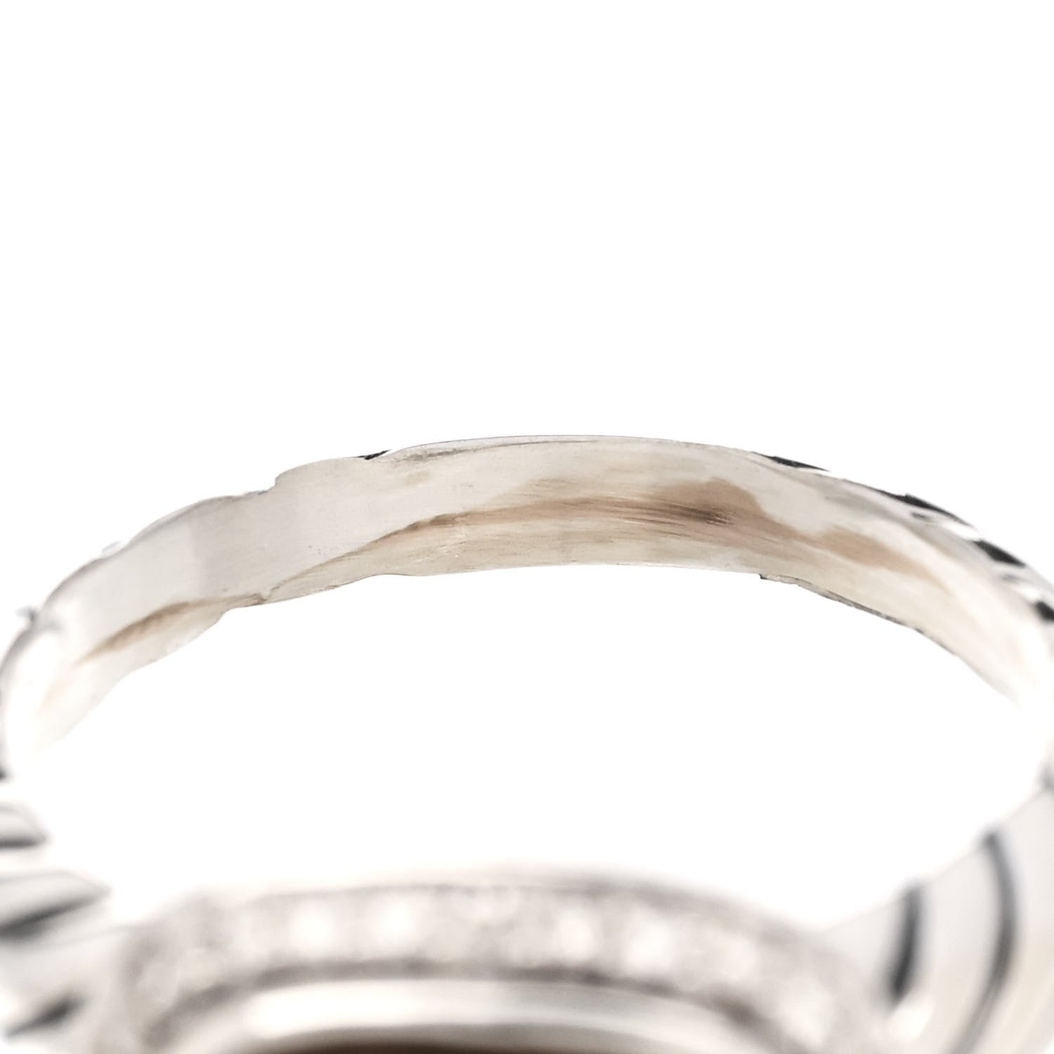 David Yurman Sterling Silver Diamond Smoky Quartz 10mm Noblesse Ring 53 6.25 6 of 6
