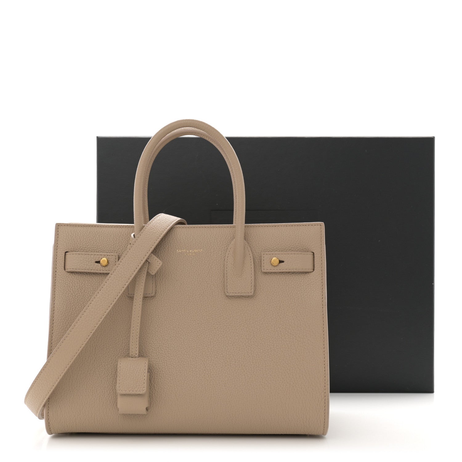 Saint Laurent Grained Calfskin Baby Sac De Jour Souple Sea Salt 12 of 12