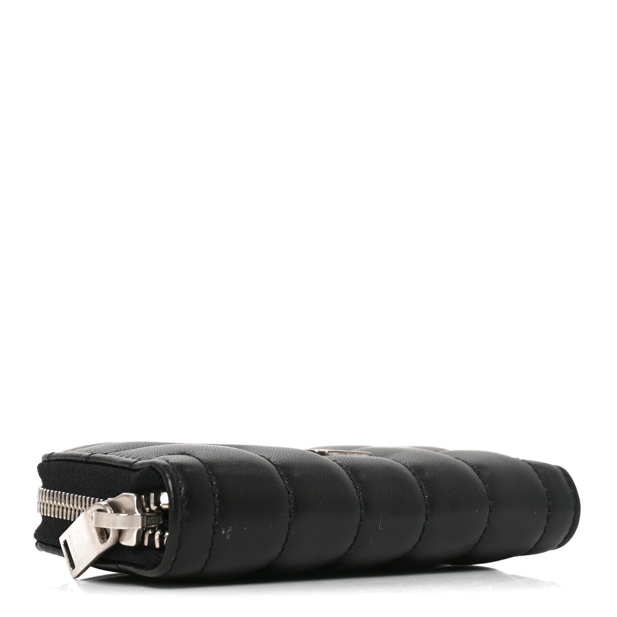 Lambskin Y Quilted Monogram LouLou Zip Coin Purse Black