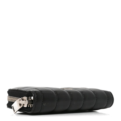 Saint Laurent Lambskin Y Quilted Monogram LouLou Zip Coin Purse Black 4 of 8