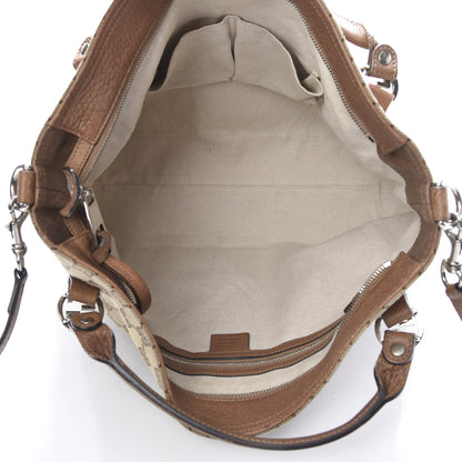 Gucci Monogram Old Libeccio Medium Miss GG Top Handle Bag Beige Ebony Light Brown 5 of 18