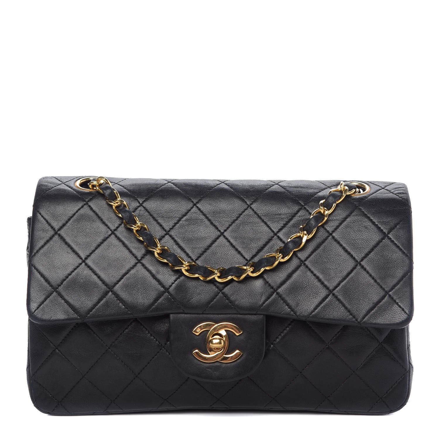 Chanel Lambskin Quilted Small Double Flap Black 1 of 9