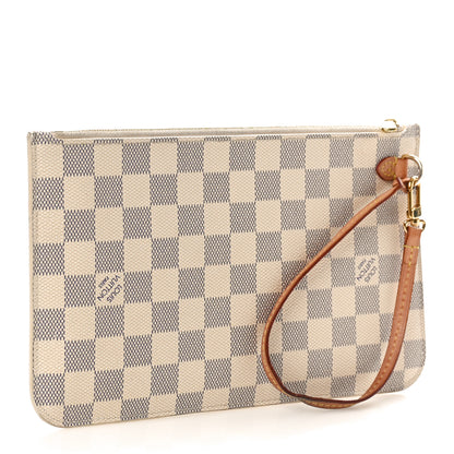Louis Vuitton Damier Azur Neverfull MM GM Pochette Rose Ballerine 3 of 10