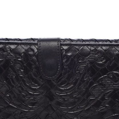 Bottega Veneta Nappa Intrecciato Embossed Continental Wallet Black 8 of 8