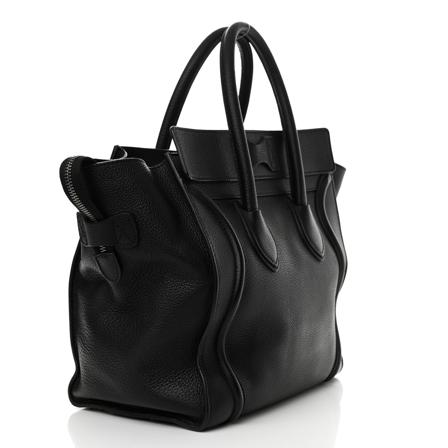 Celine Drummed Calfskin Mini Luggage Black 3 of 19