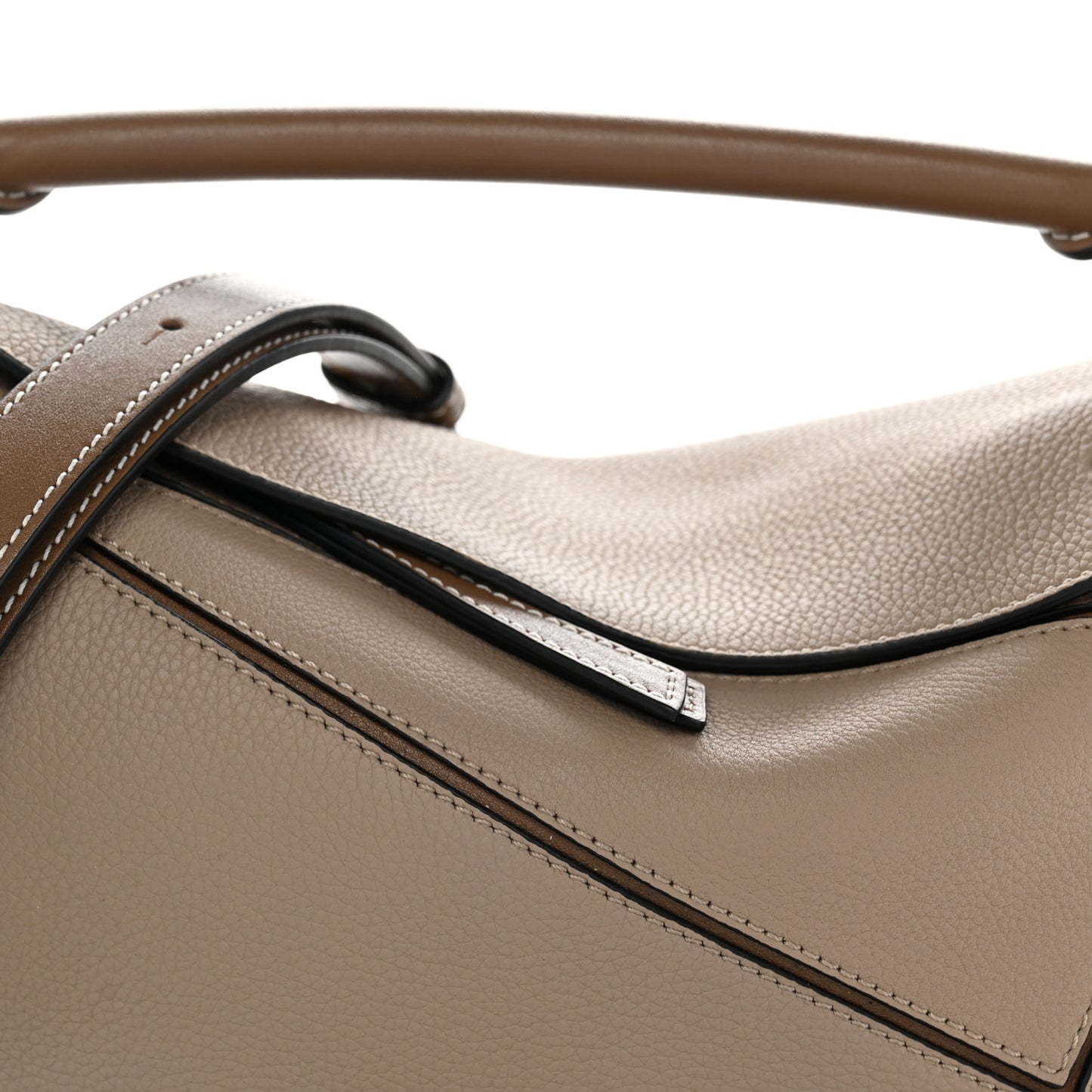 Grained Calfskin Small Puzzle Bag Sand Mink