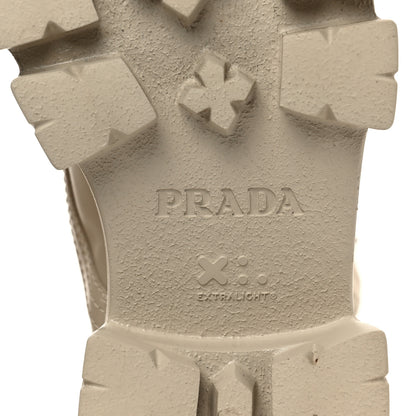 Prada Spazzolato Rois Re-Nylon Metal Triangle Logo Monolith Pouch Pocket 55mm Boots 38.5 Deserto 6 of 9