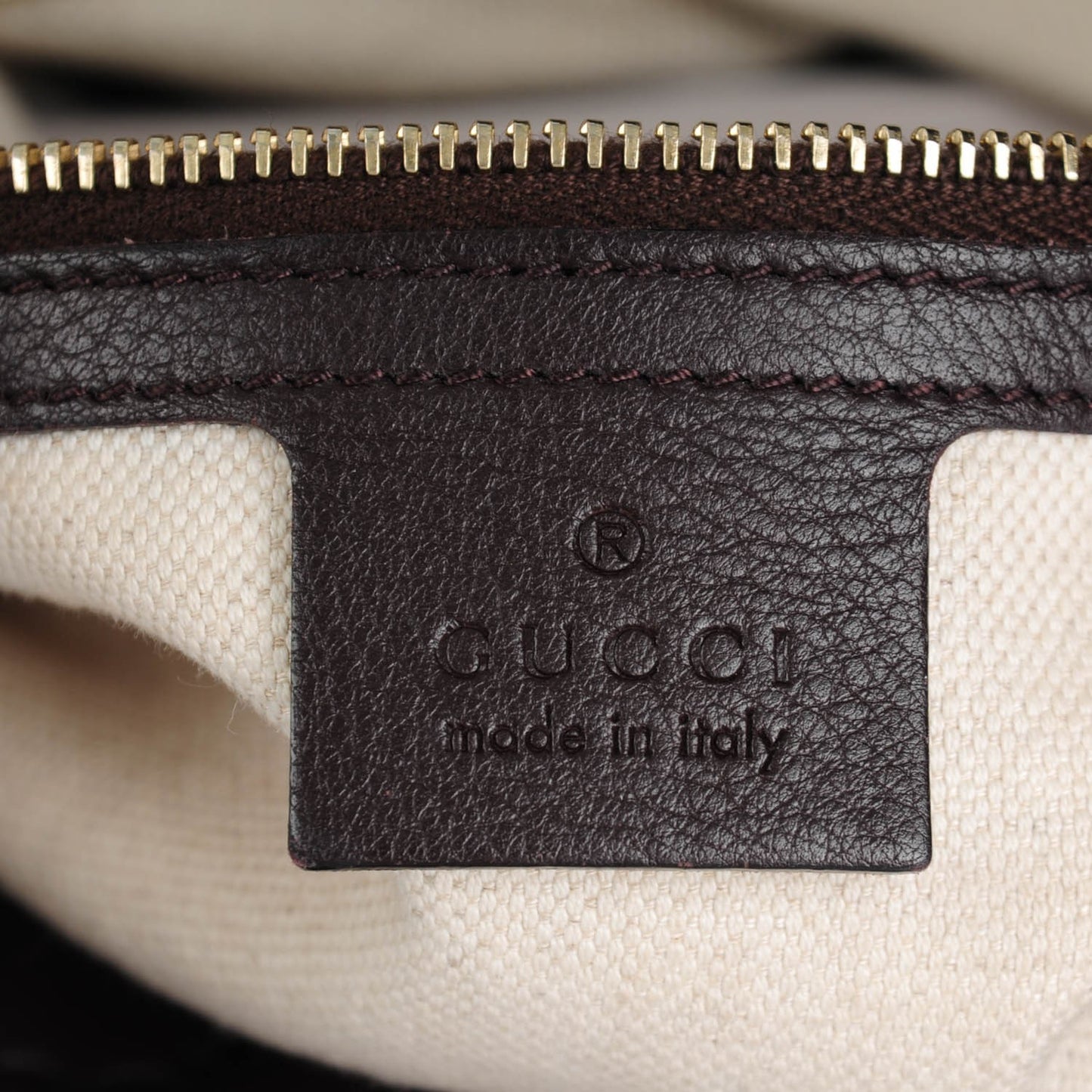 Guccissima Medium Bree Foldover Tote Chocolate