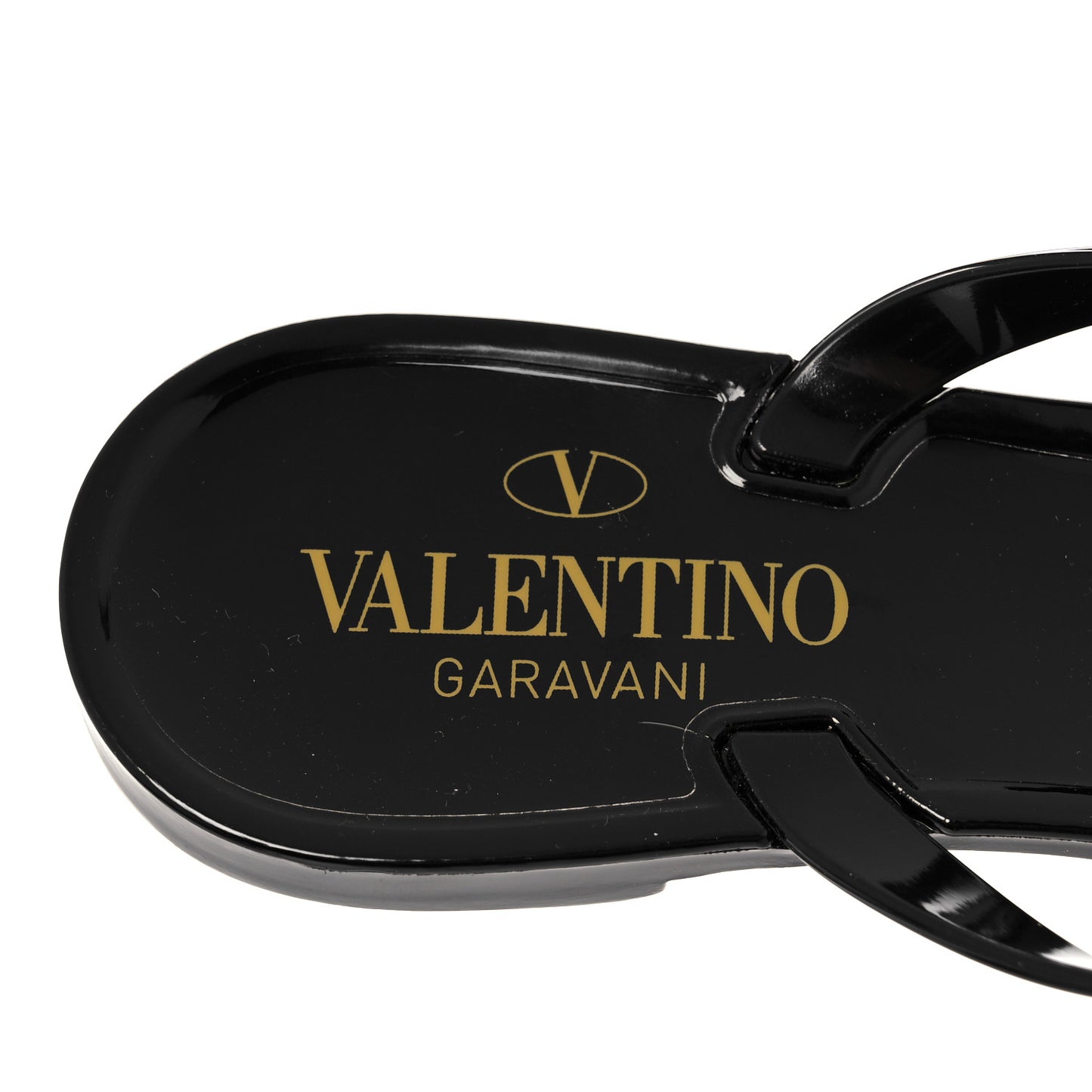 PVC Jelly Rockstud Bow Thong Sandals 37 Black