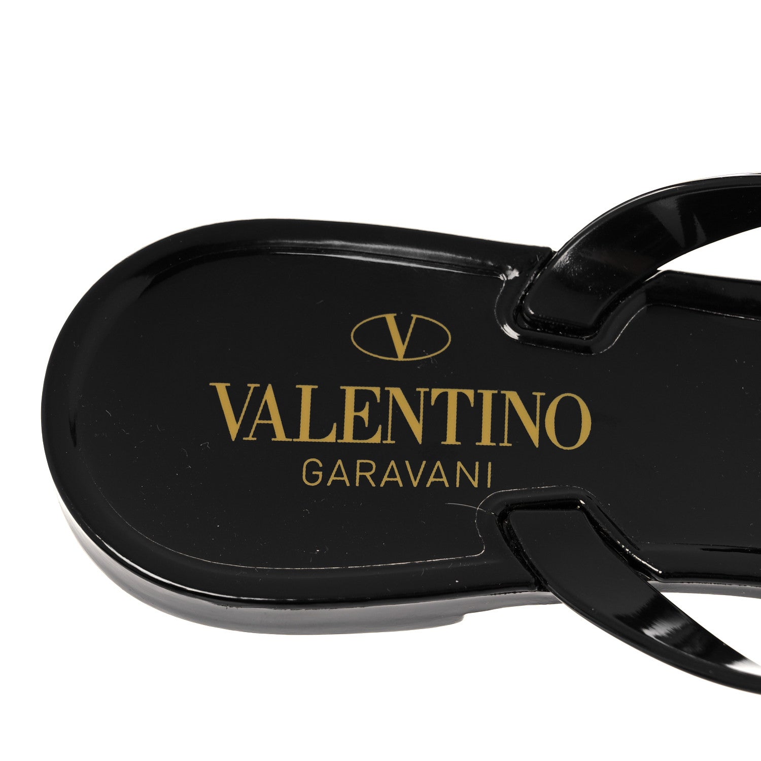 Valentino Garavani PVC Jelly Rockstud Bow Thong Sandals 37 Black 7 of 8