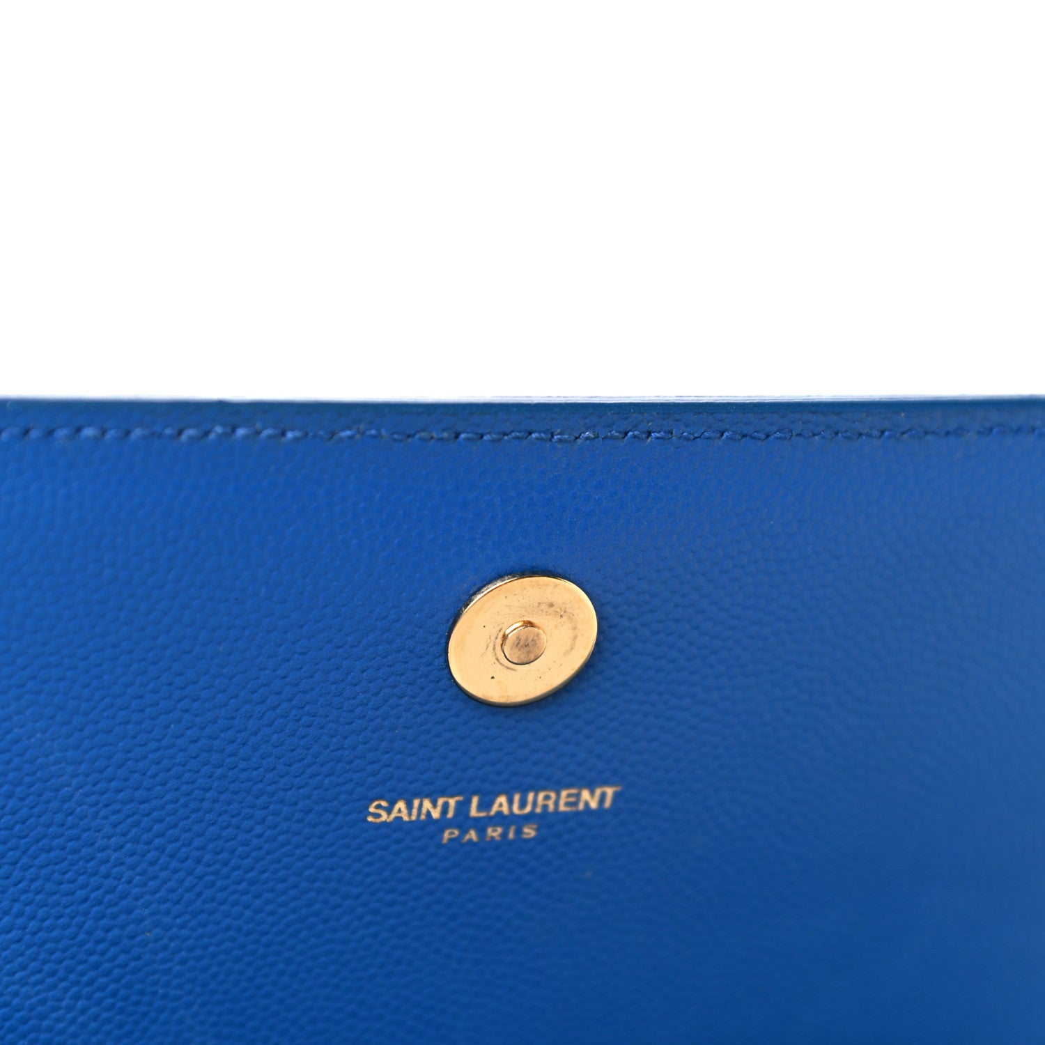 Saint Laurent Grain De Poudre Classic Monogram Cassandre Clutch Blue Majorelle 6 of 12