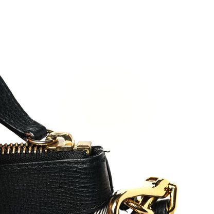 Burberry House Check Derby Peyton Crossbody Clutch Bag Black 7 of 9