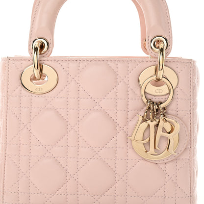 Christian Dior Lambskin Cannage Mini Lady Dior Rose Poudre 7 of 11
