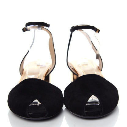 Saint Laurent GUCCI Suede Nappa Silk Sandals 40 Black Tobacco 2 of 8