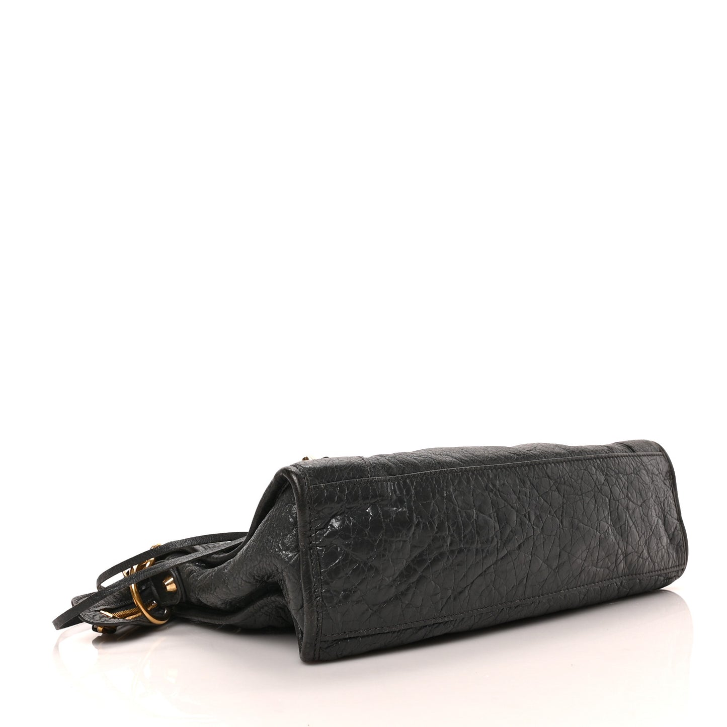 Agneau Classic Gold Hardware S City Gris Fossile